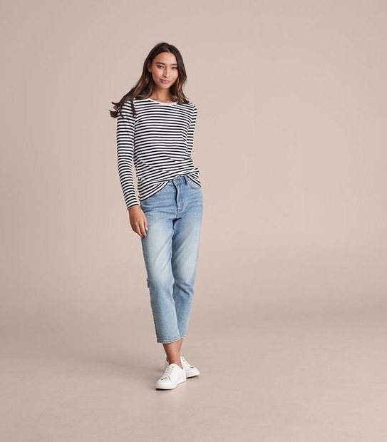 Organic Cotton Long Sleeve Crew Neck T-Shirt 3 of 5