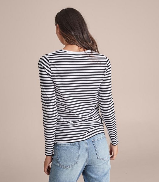 Organic Cotton Long Sleeve Crew Neck T-Shirt 4 of 5