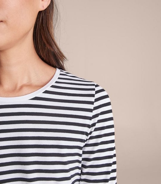 Organic Cotton Long Sleeve Crew Neck T-Shirt