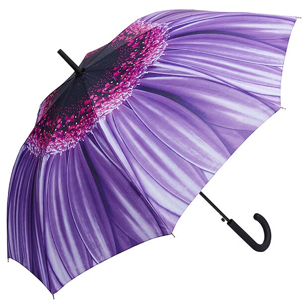 Auto Stick Umbrella - Floral Purple Auto Stick Umbrella - Floral Purple