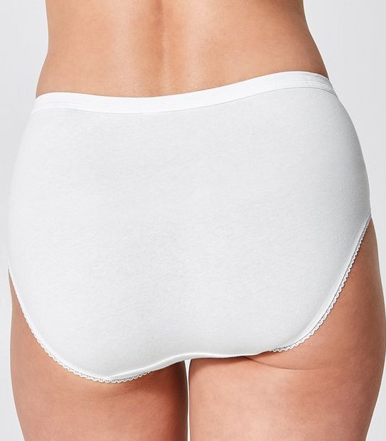 Cotton and Lace Midi Briefs