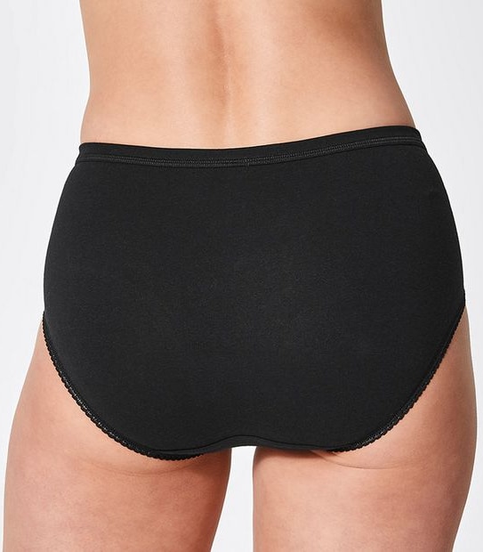 Cotton and Lace Midi Briefs