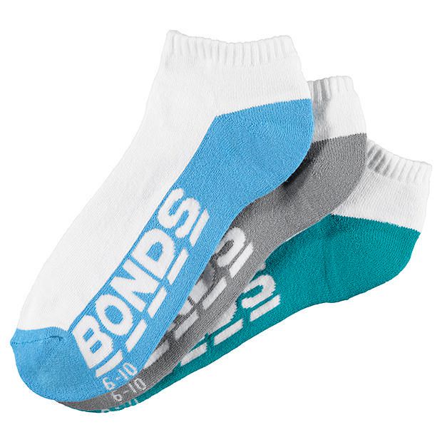 Bonds 3 Pack Low Cut Socks - Size 6-10 Bonds 3 Pack Low Cut Socks - Size 6-10