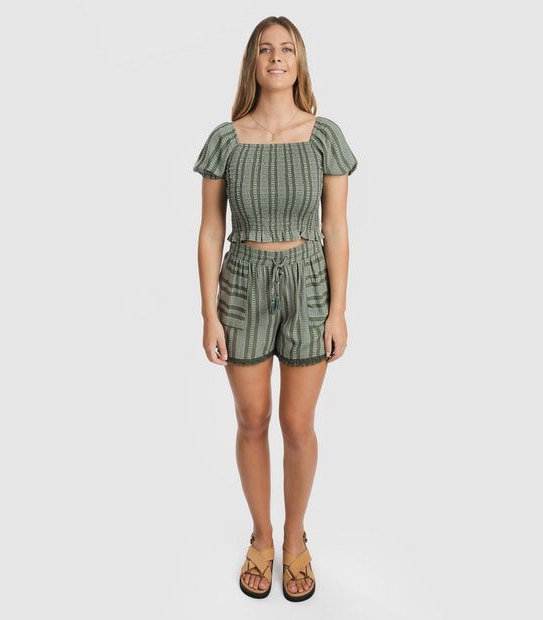 Piping Hot Puff Sleeve Blouse