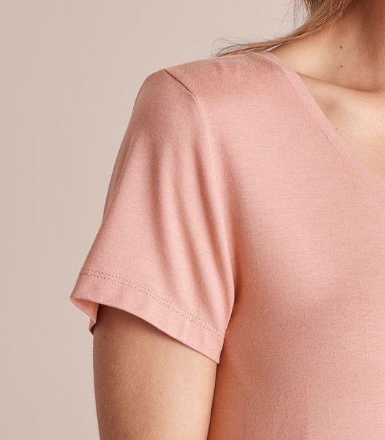 Modal/Elastane V-Neck T-Shirt | Target Australia