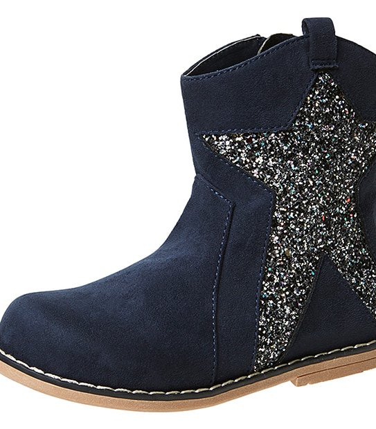 Sparkle Ankle Boots - Navy