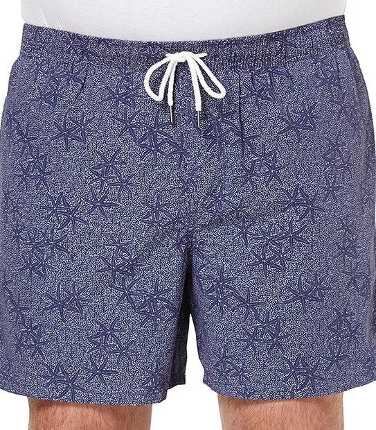 Men's Mr Big Printed Volley Shorts - Blue Star