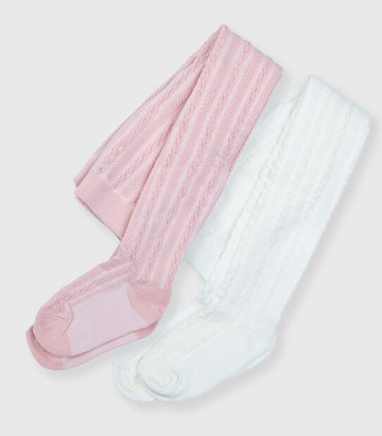 2 Pack Underworks Baby Textured Tights