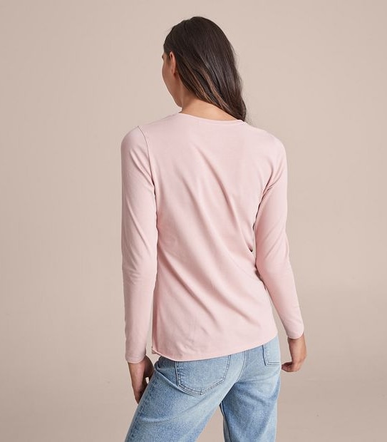 Organic Cotton Long Sleeve Crew Neck T-Shirt
