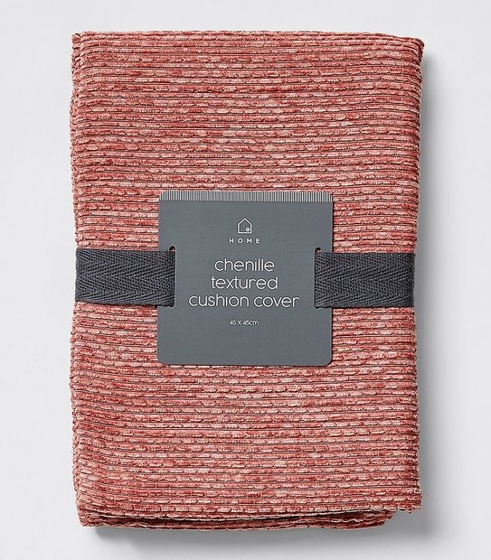 Chenille Textured Cushion Cover - Pink