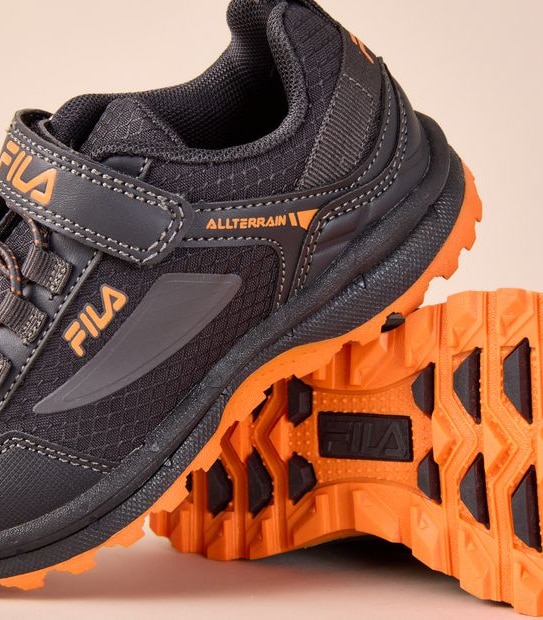 Fila Kids Junior Arpino Runners - Charcoal/Orange