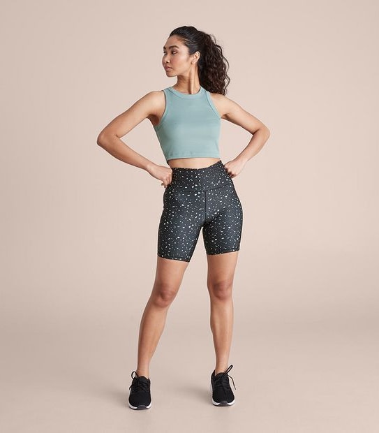 Active Printed Long Bike Shorts