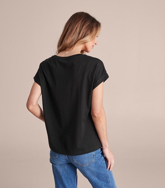 Supima Roll Cuff T-Shirt