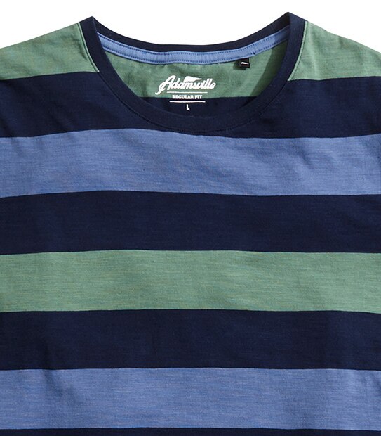 Adamsville Striped T-Shirt - Navy/Green