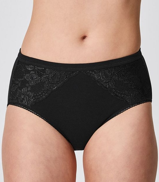 Cotton and Lace Midi Briefs