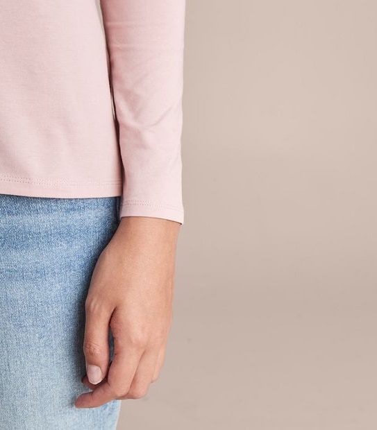 Organic Cotton Long Sleeve Crew Neck T-Shirt