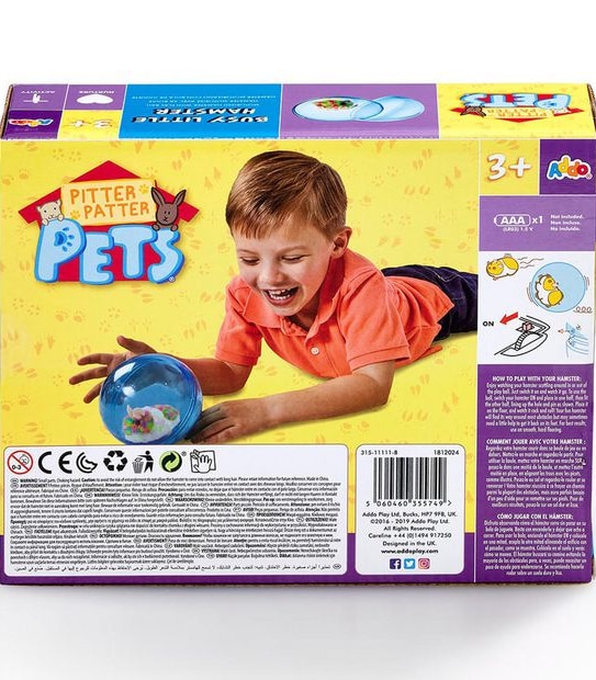 Pitter Patter Pets Busy Little Hamster Neon Edition Assorted