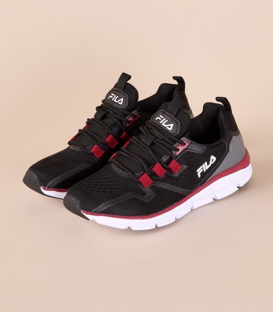 Fila Kids Senior Livorno Sneakers - Black/Red