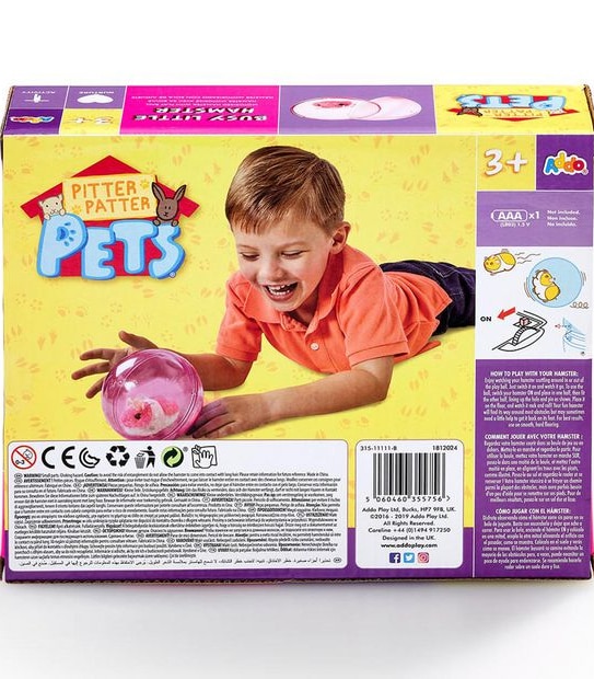 Pitter Patter Pets Busy Little Hamster Neon Edition Assorted
