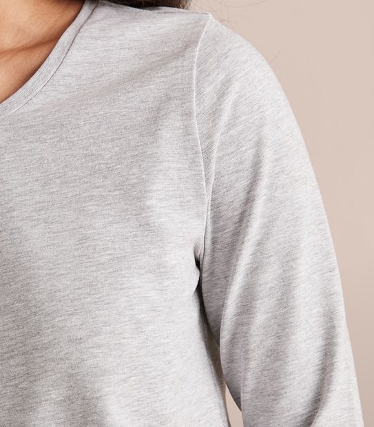 Organic Cotton Long Sleeve Crew Neck T-Shirt