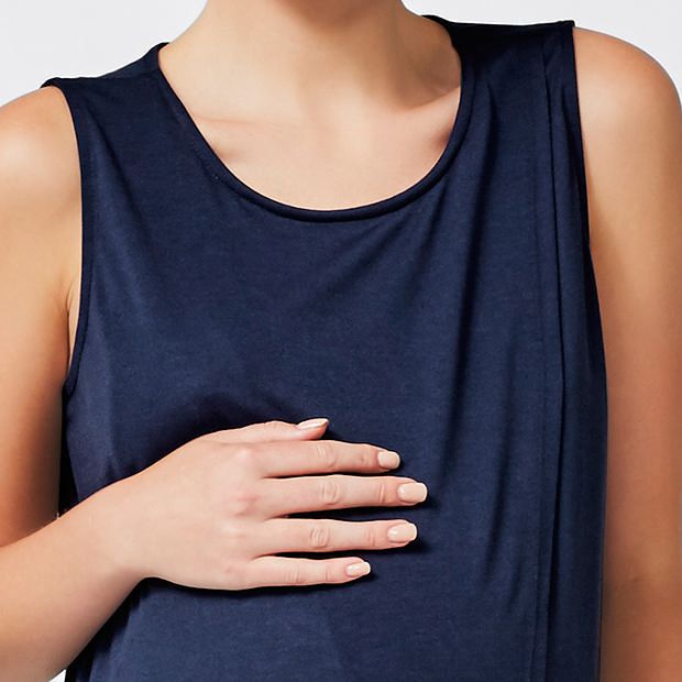 Maternity Wrap Nursing Tank Peacoat/ White Target Australia