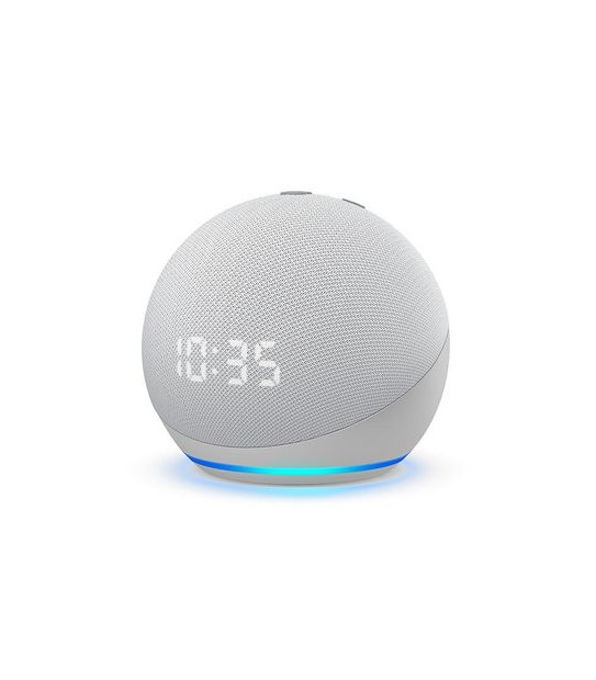 Gen Smart Speaker with Clock ALEXA Glacier White - B084J4VX9L