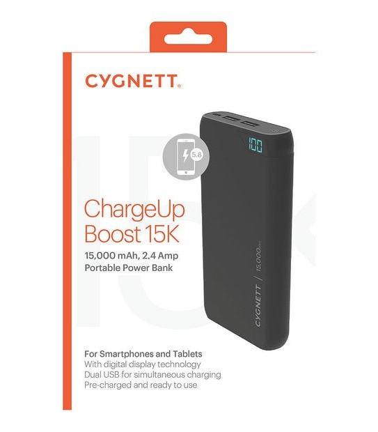 Cygnett Chargeup Boost 15K, 15,000mAh Power Bank