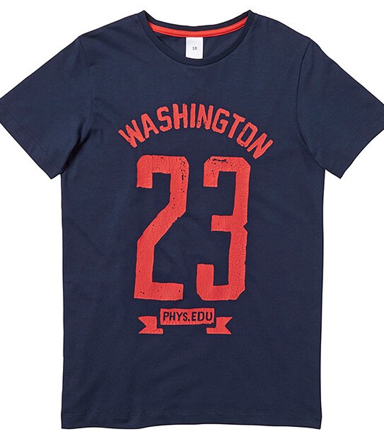 Short Sleeve Washington Print T-Shirt