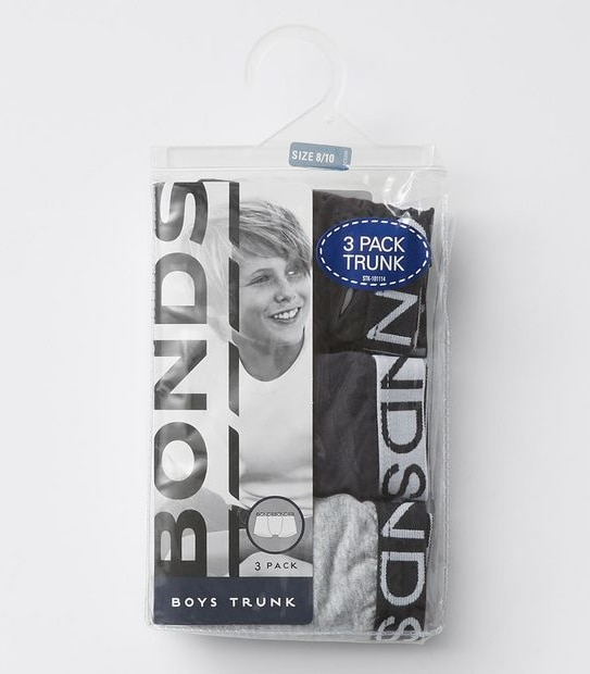 Bonds Older Boys 3 Pack Trunks - Multi