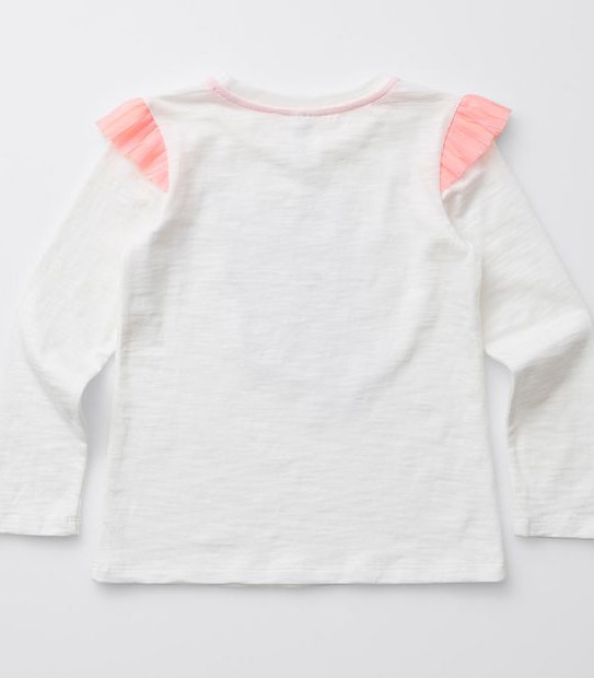 Reversible Sequin Frill Long Sleeve Top