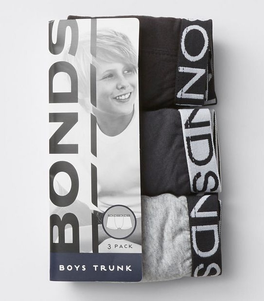 Bonds Older Boys 3 Pack Trunks - Multi