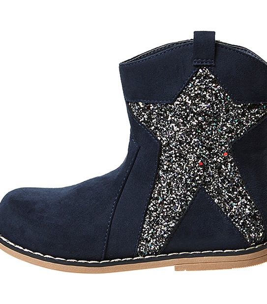 Sparkle Ankle Boots - Navy