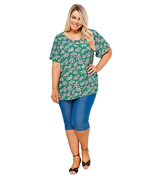 Belle Curve Flutter Sleeve Top