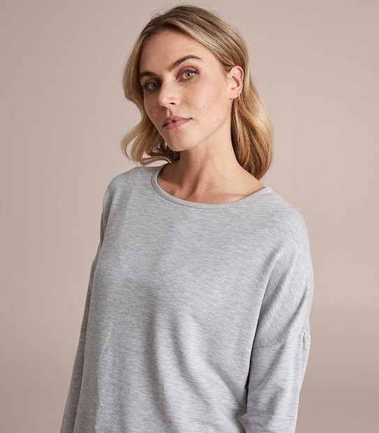 Drop Shoulder Scoop Neck Top