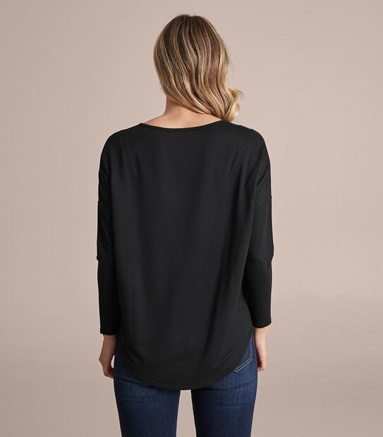 Drop Shoulder Scoop Neck Top