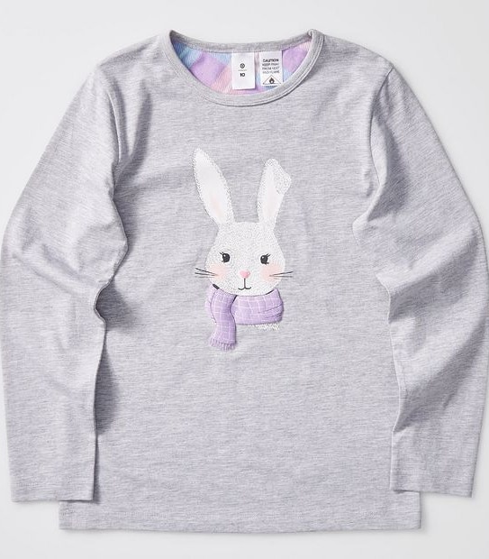 Bunny Jersey Flannelette Pyjama Set