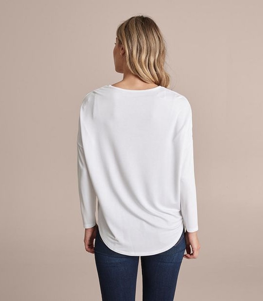 Drop Shoulder Scoop Neck Top