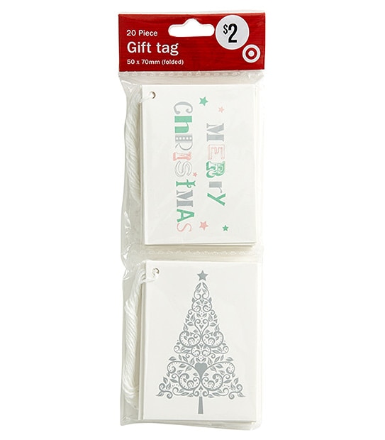 Target 20 Pack Gift Tags 5 x 7cm - Vintage Luxe