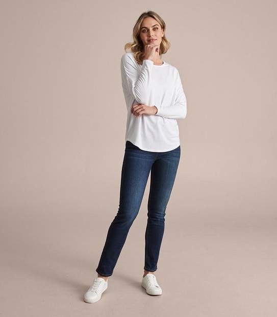 Drop Shoulder Scoop Neck Top