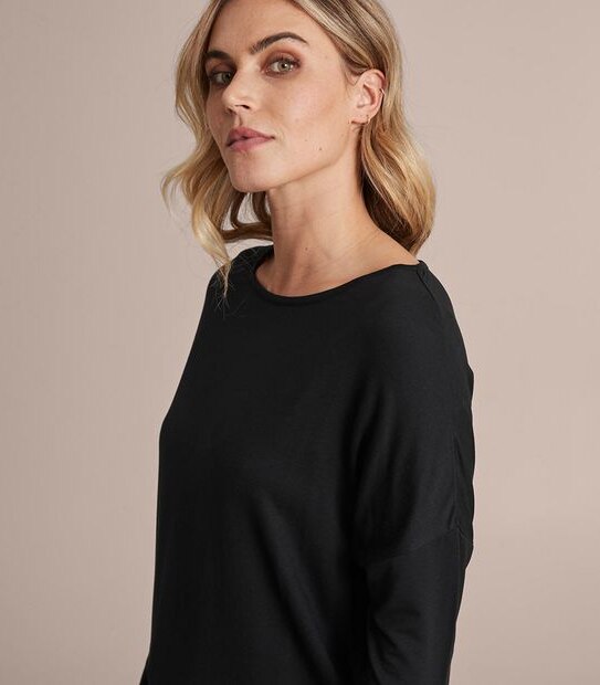 Drop Shoulder Scoop Neck Top
