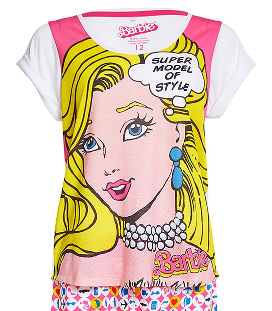 Women's Barbie 3/4 Pyjama Set 3 of 3