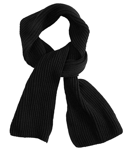 Basic Knitted Scarf - Black