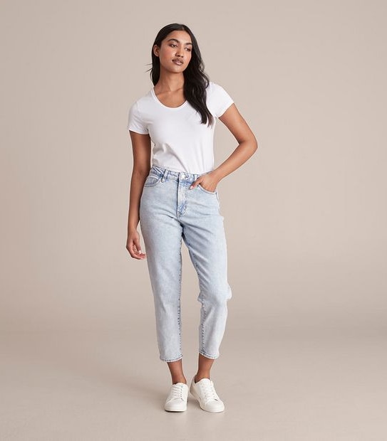 Harper High Rise Crop Length Barrel Leg Jeans