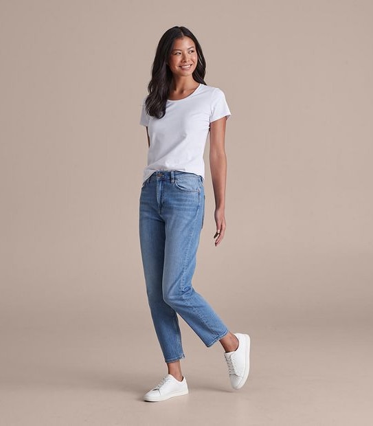 Alexa Straight High Rise Cropped Length Jeans 