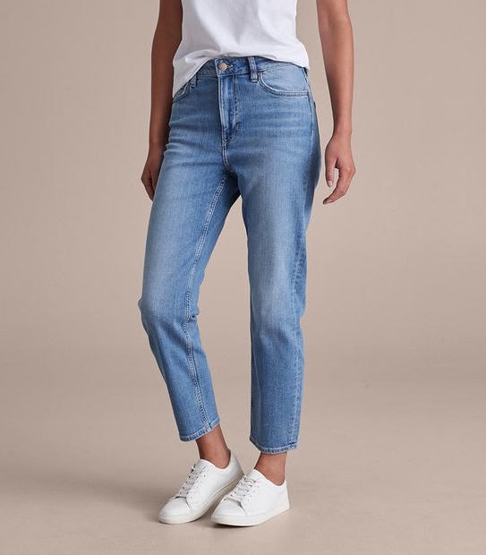 Alexa Straight High Rise Cropped Length Jeans 