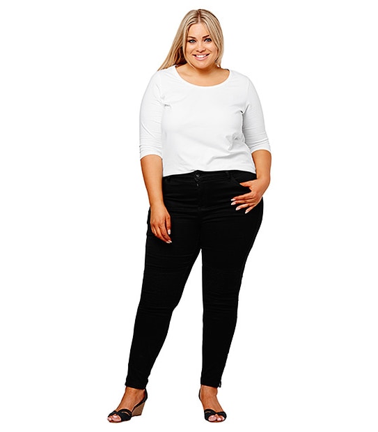 Belle Curve Biker Jeans - Black