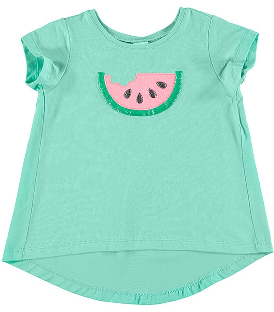 Girls' Short Sleeve Watermelon Print T-Shirt
