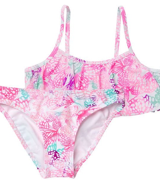 2 Piece Butterfly Frill Bikini Set