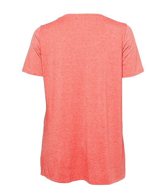 Belle Curve Side Split T-Shirt - Peach