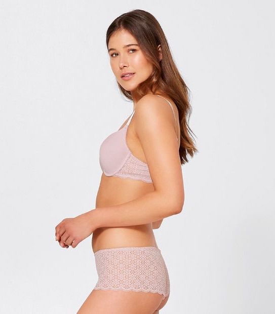 Lily Loves Cotton Push Up Bra - Soft Pink